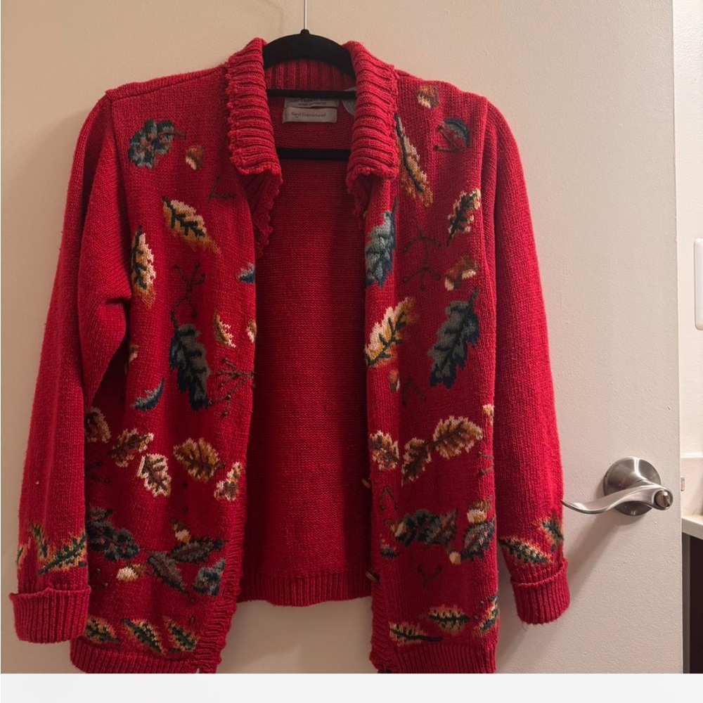 vintage embroidered fall cardigan